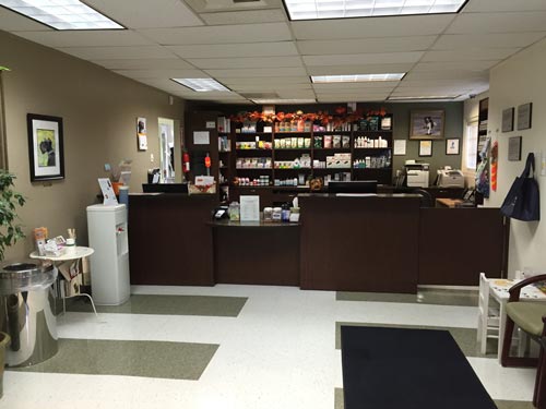 front desk at The Whole Pet Vet Hospital and Wellness Center