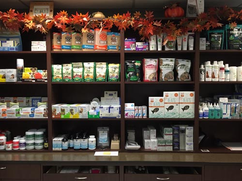 nutrition area at The Whole Pet Vet Hospital and Wellness Center