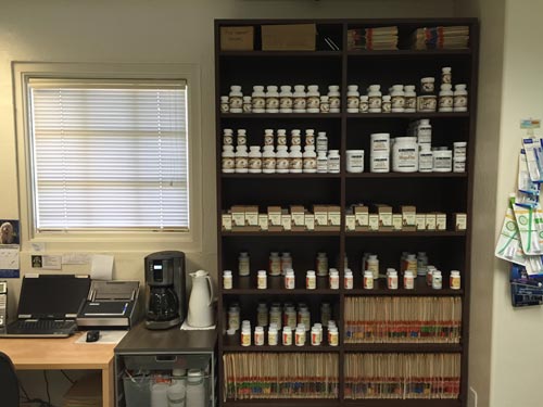 pharmacy area at The Whole Pet Vet Hospital and Wellness Center